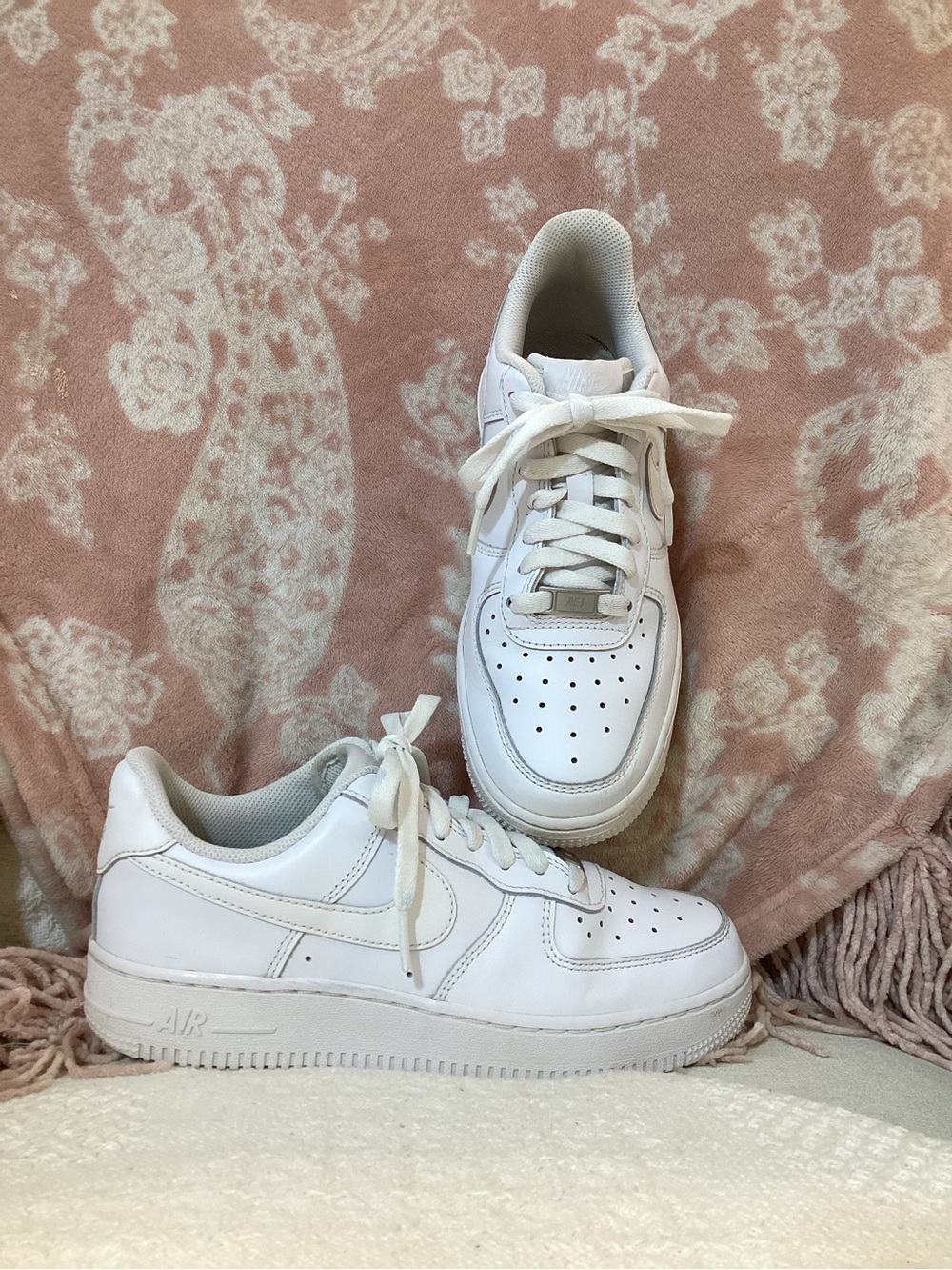 Nike Air Force 1 White Low-Top Leather Sneakers